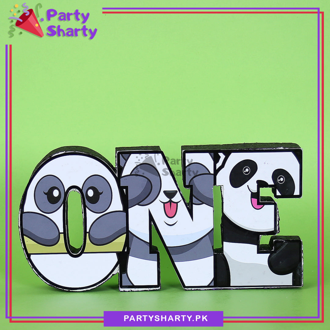 ONE Thermocol Standee For Panda Theme Based First Birthday Celebration and Party Decoration