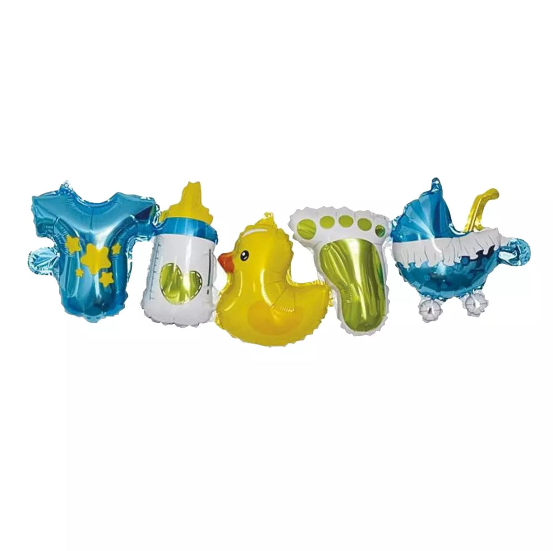 5 in 1 Baby Garland Foil Balloon For Baby Shower, Welcome Baby and Gender Reveal Decoration and Celebration