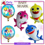 5pcs/set Baby Shark Theme Foil Balloon for Baby Shark Theme Birthday Party Celebration and Decoration