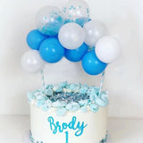 Confetti Balloon Cake Topper Happy Birthday Party Decoration Kids Birthday Cake Topper Wedding Party Supplies Baby Shower