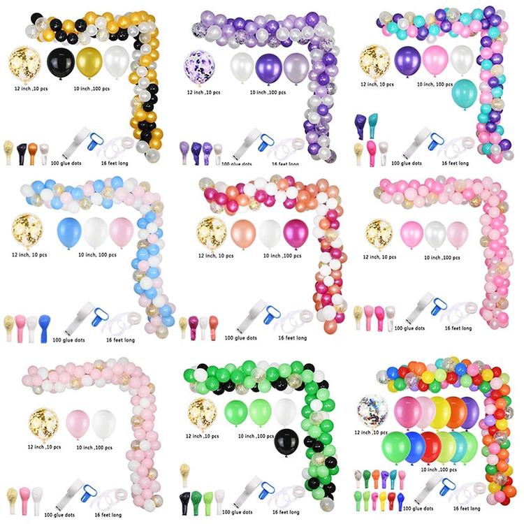 113 pcs Balloons Garland Arch Kit For Birthday, Wedding, Baby Shower, Graduation, Engagement and Party Event Decoration