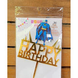 Batman Theme Acrylic Cake Topper For Batman Birthday Theme Party and Decoration