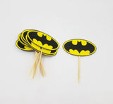 Batman Theme Cup Cake Topper for Batman Birthday Theme Party and Decoration