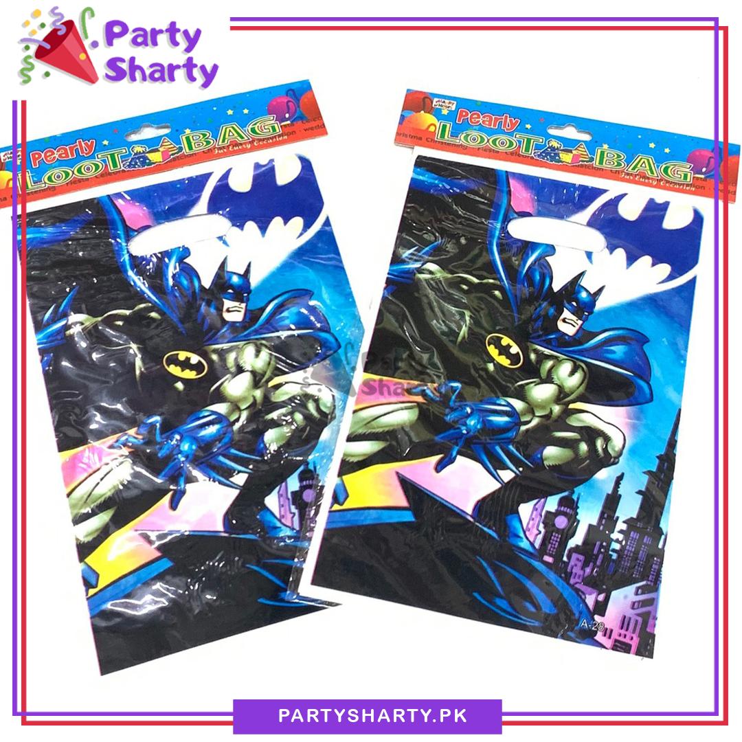Batman Theme Goody Bags Pack of 10 For Batman / Avenger Theme Party Decoration and Celebration