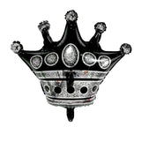 Black Crown Shaped Foil Balloon For Birthday, Baby Shower - Crown Foil Balloons For First Birthday Party Arrangement Balloon Home Decoration