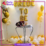 Bride To Be Golden & White Theme Set for Bridal Shower Celebration and Decoration