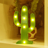 3D LED Flamingo Lamp Pineapple Cactus Light Romantic Night Lamp Table Lamp Marquee LED Nightlight For Home Decoration