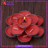 Pack Of 10 - Romantic Floating Tea Light Sweet Scented Wax Candles