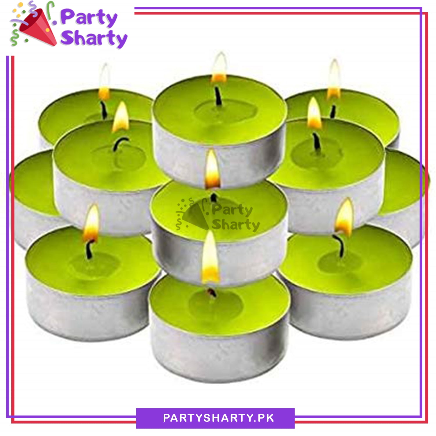 Pack Of 10 - Romantic Floating Tea Light Sweet Scented Wax Candles