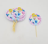 Cinderella Theme Cup Cake Topper for Cinderella Birthday Theme Party and Decoration