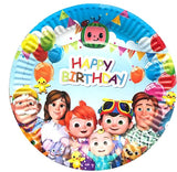 Cocomelon Birthday Party Paper Plates For Themed Cake Paper Dessert Party Supplies and Decorations