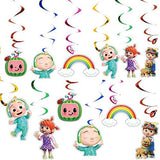 Cocomelon Theme Swirls (Pack of 6) For Birthday Party and Decoration