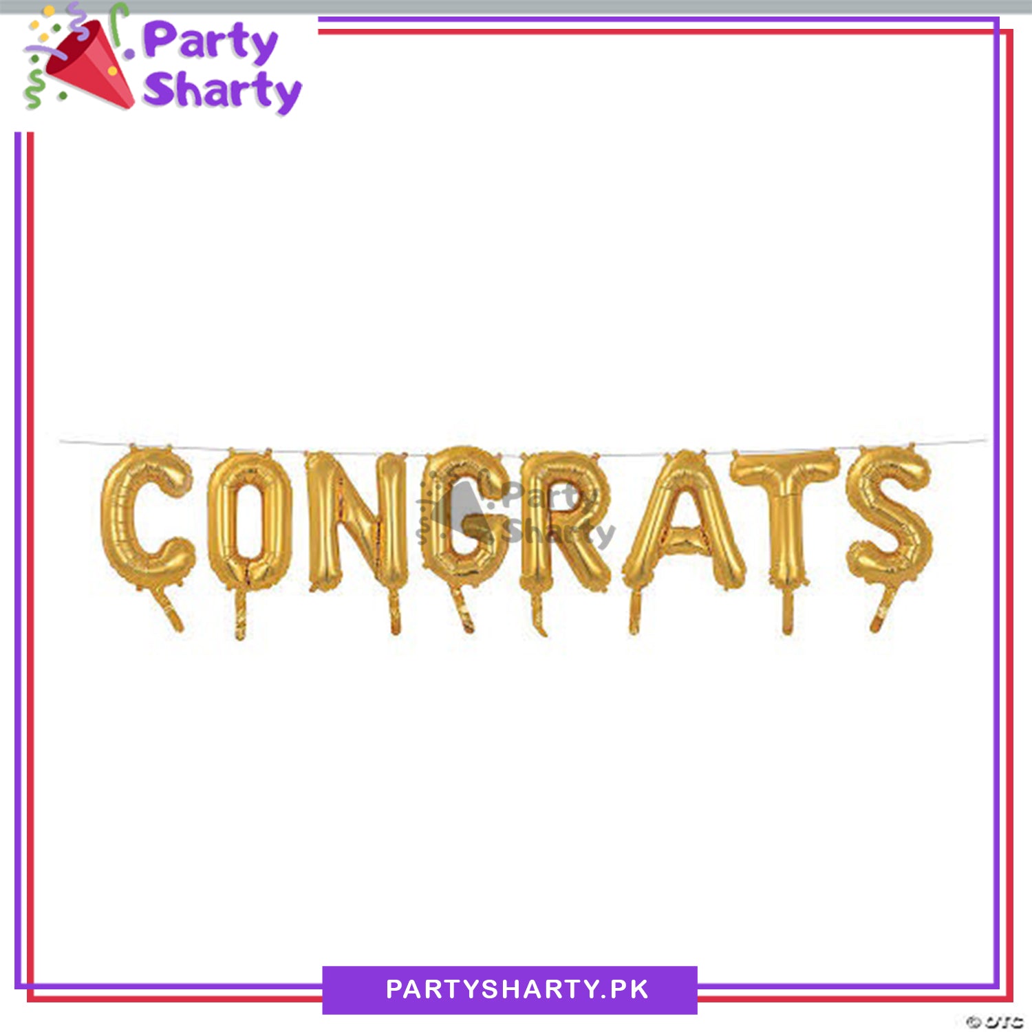 Congrats Letter Foil Balloon Banner For Graduation Party Decoration and Celebration