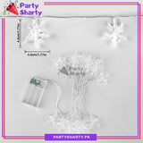 Crystal Star LED Fairy String Lights, Battery Powered 10 / 20 LED Lights For Party, Home, Terrace and Garden Decoration (Warm White)