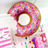 Doughnut Foil Balloons, Bite Donut Large Sweet Candy Dessert For Birthday and Party Decoration