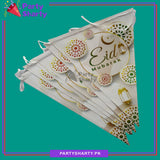Eid Mubarak Flags Bunting (Pack of 10) For Eid Milan Party Decoration And Celebration