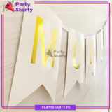 Eid Mubarak White Card Banner For Eid Milan Party Decoration and Celebration