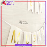 Eid Mubarak White Card Banner For Eid Milan Party Decoration and Celebration