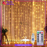 Fairy Light Curtain String Light Remote Control USB Powered for Party & Home Decorations