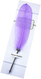 Feather Quill Ballpoint Pens Black Ink Natural Writing Quill Ballpoint Pen for Kids School Writing, Signatures, Luxury Hand Writing Stationery Pen