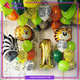 First Birthday Jungle Theme Set For Jungle Safari Theme Based Birthday Decoration & Celebration