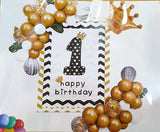 First Birthday Black and Golden Theme Set For Happy Birthday Decoration and Celebrations