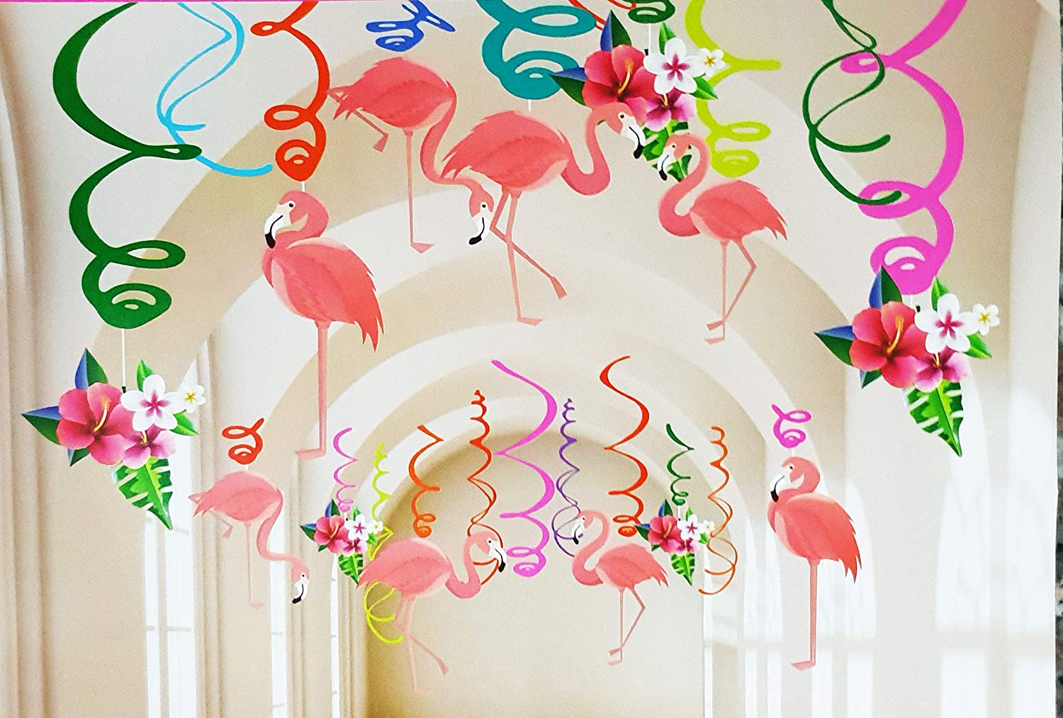 Flamingo Party Swirls For Flamingo theme Birthday Party Celebration and Decoration