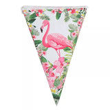 Flamingo Party Flags Pack of 10 For Flamingo Birthday Theme Decoration