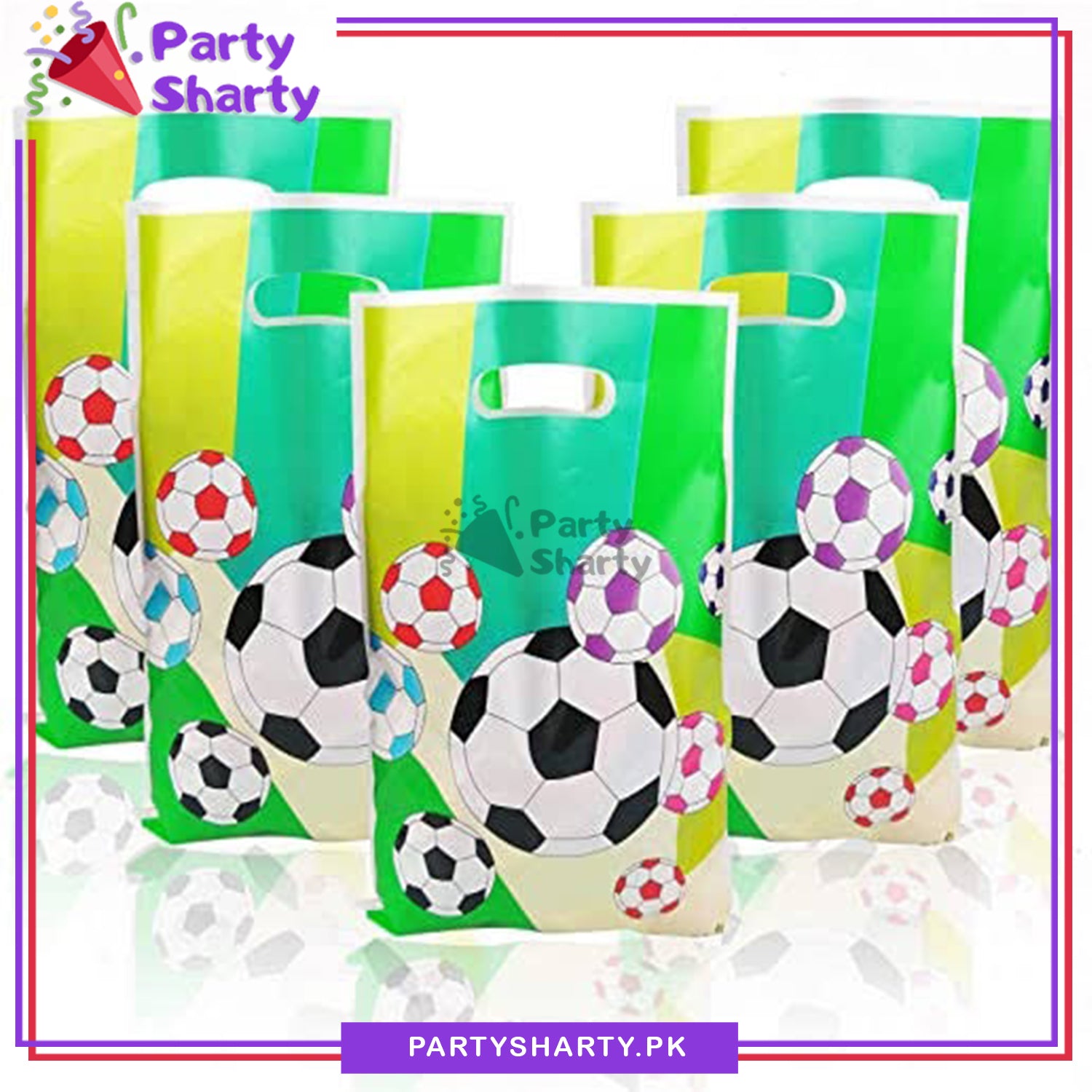 Football Theme Goody Bags Pack of 10 For Football Theme Party Decoration and Celebration