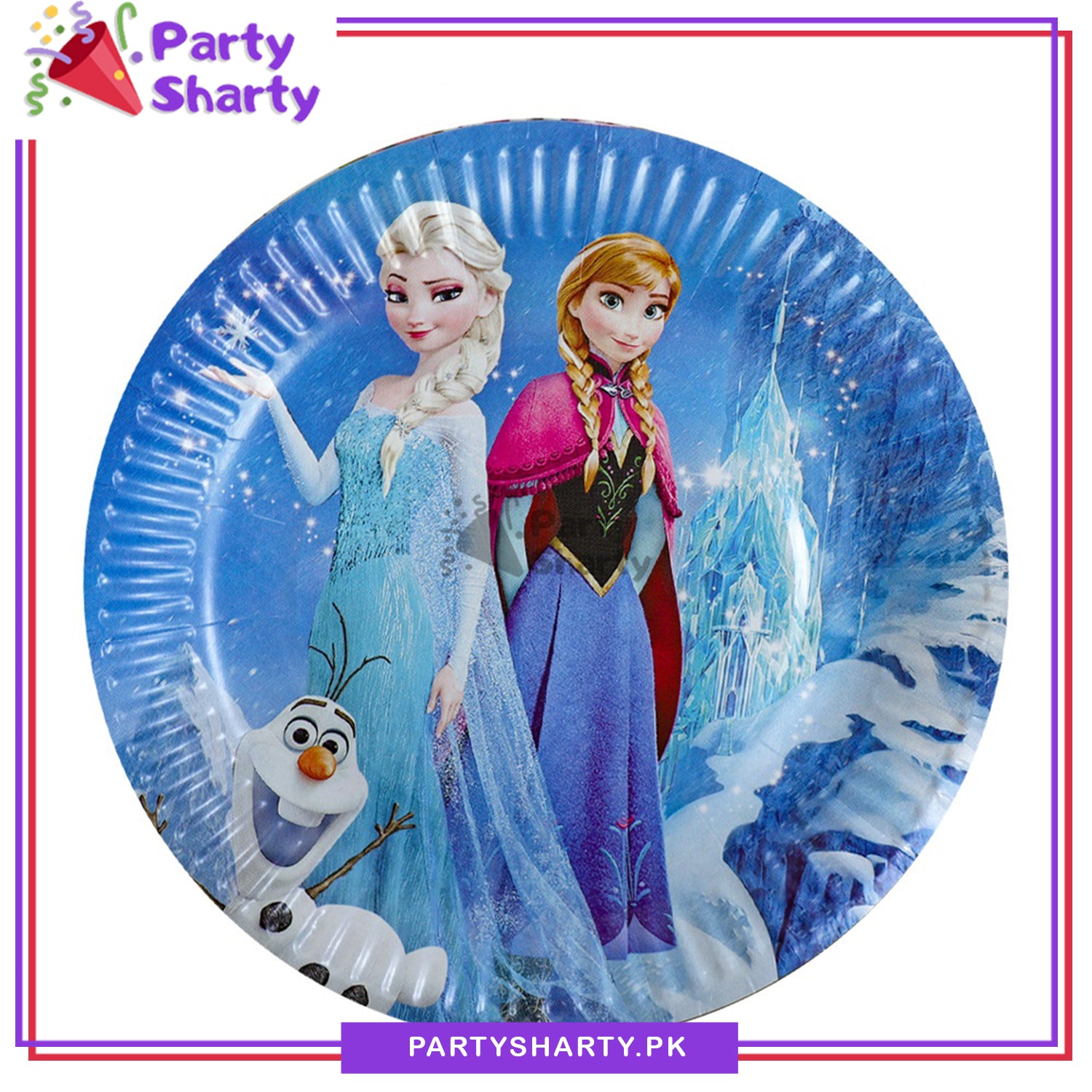 The Party Shoppy Frozen Elsa Theme Happy Birthday Decorations Party Cup Cake  Topper (20 Pcs)