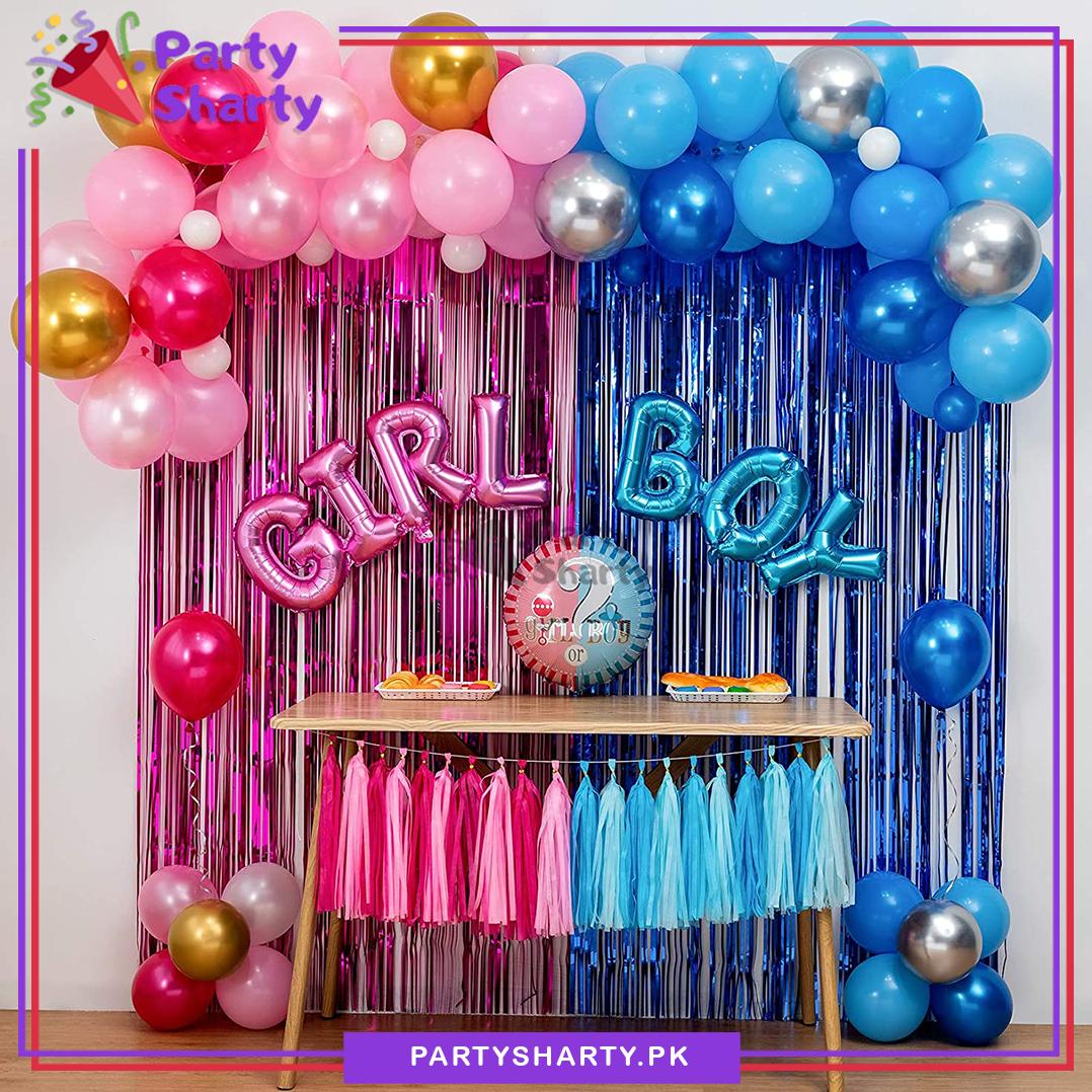 75pcs BOY or GIRL Balloons Set For Baby Shower, Gender Reveal Decoration and Celebration