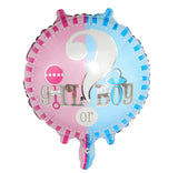 Girl or Boy Round Foil Balloon For Gender Reveal and Baby Shower Event and Decoration