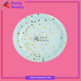 Golden Polka Dots Printed Paper Plates For Party Decoration and Celebration