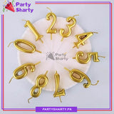 Number Candles Golden For Birthday, Anniversary Cake Decoration and Celebration