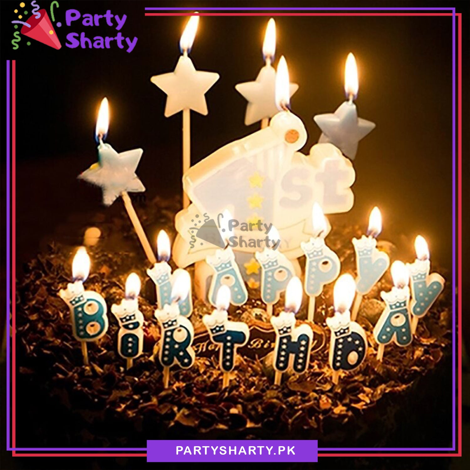 Happy Birthday Theme Candles For Cake, 13Pcs Birthday Alphabets For Birthday Decoration and Celebration