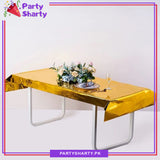 Metallic Plain Color Plastic Table Cover (137 x 183 cm) For Party Decoration and Celebration