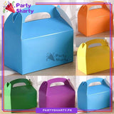 Plain Solid Color Favor / Goody Boxes Pack of 10 For Birthday and Event Celebration