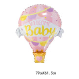 Welcome Baby Hot Air Foil Balloon for Baby Shower, Gender Reveal Event and Decoration