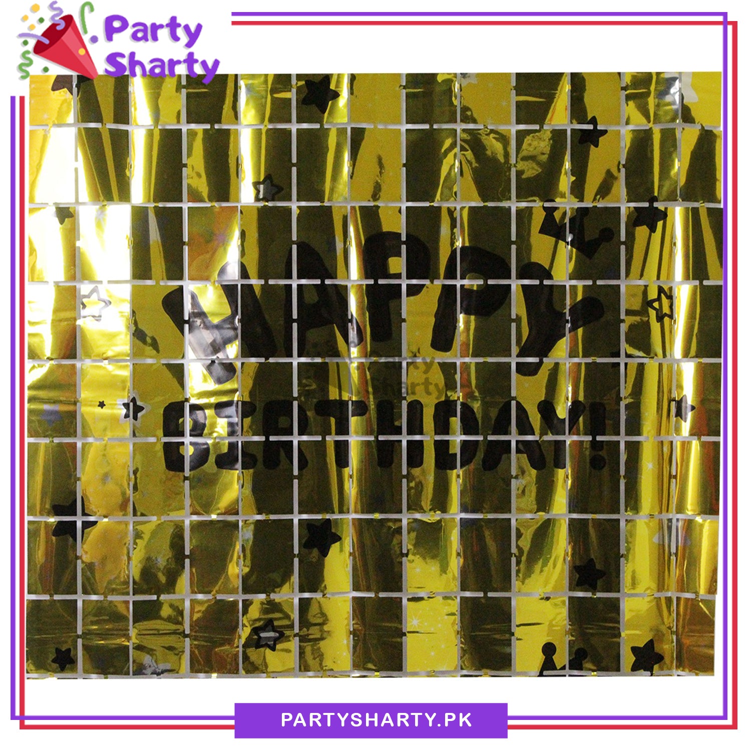 Happy Birthday Printed Fringes / Foil Curtains Best for Back Drop Wall Decoration for Birthday and Parties Celebration