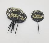 Happy Birthday Cup Cake Topper for Party and Decoration