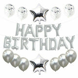 Happy Birthday Foil Banner with Confetti Decorative Party Balloons Set For Birthday and Event Decoration