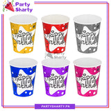 Happy Birthday Printed Paper Cups / Glass For Birthday Party Decoration and Celebration