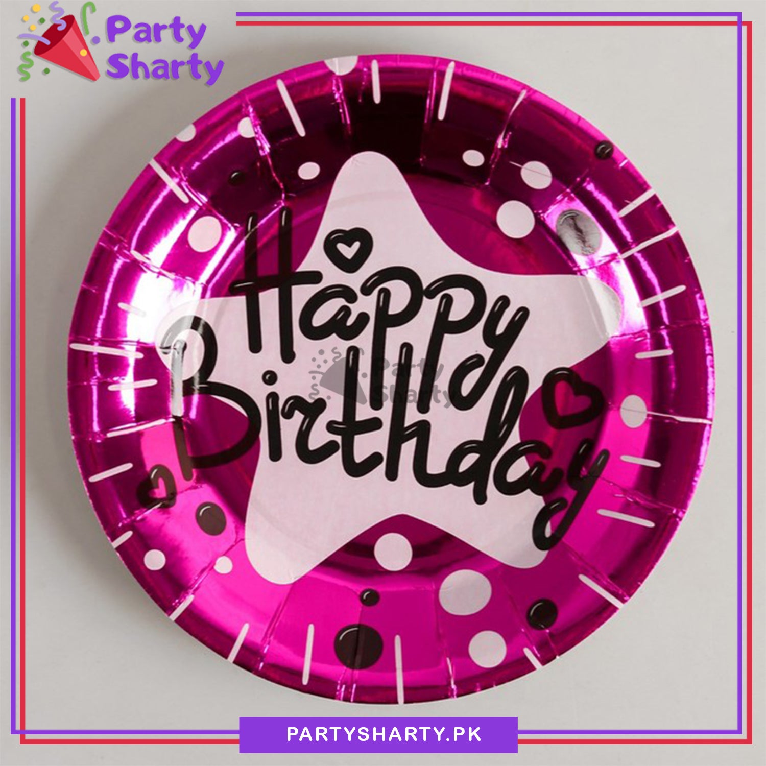 Happy Birthday Printed Paper Plates For Birthday Party Decoration and Celebration