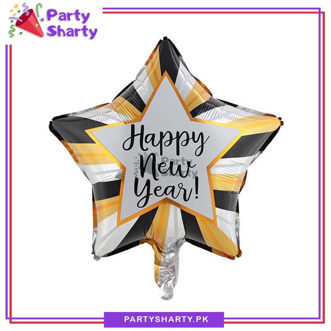 Happy New Year Printed Foil Balloon For New Year Celebration and Decoration