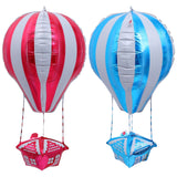22 inch 4D Aluminum Foil Balloons Hot Air Balloon Foil Balloon For Kid Birthday Party and Event Decoration