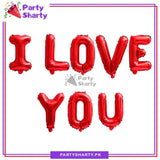 I Love You Letter Foil Banner for Anniversary, Engagement, Wedding Event Decoration