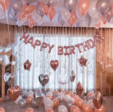 Happy Birthday Rose Gold Theme Set For Birthday Decoration and Celebrations