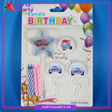 Lightning Mc Queen Cars Cartoon Theme Candles Set - Set of 8 For Birthday Party Celebration