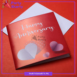 Happy Anniversary Heart Design Greeting Card