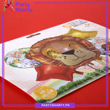 5pcs/set Cute Lion Head Theme Foil Balloons For Jungle / Safari / Wild One Theme Birthday Party Decoration and Celebration